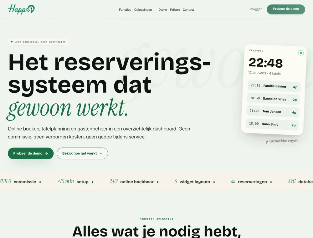 Happr, o sistema de reservas para restaurantes