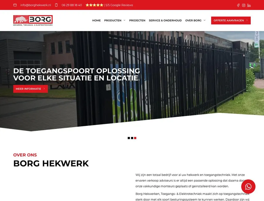 Website da Borg Hekwerk