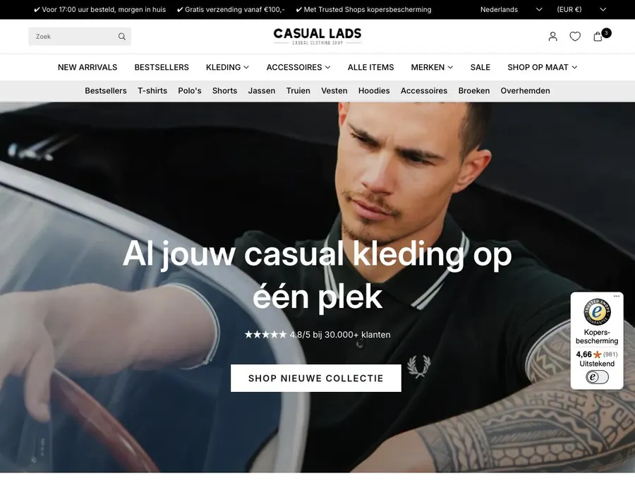 Loja online da Casual Lads